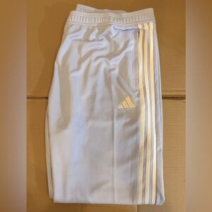 Adidas Men's Trio Big and Tall Tappered Pants - 3XLT - Blue Dawn / White - New